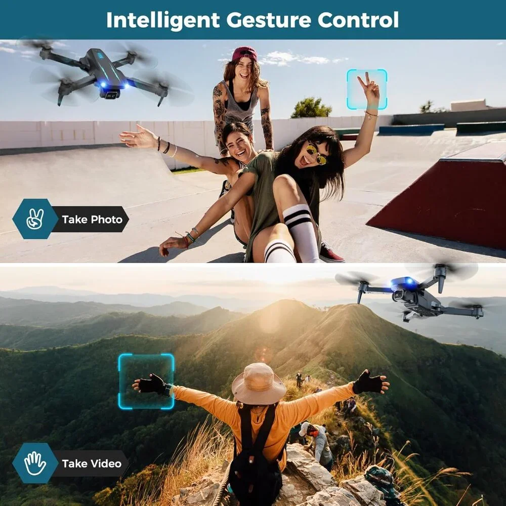 Drone Camera 1080P HD FPV Camera, ne Key Take Off/Land, Altitude Hold, 360 Flip